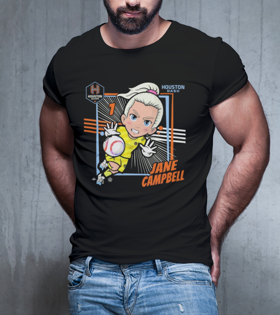 Houston Dash Jane Campbell Chibi Soccer Art 1 T-Shirt