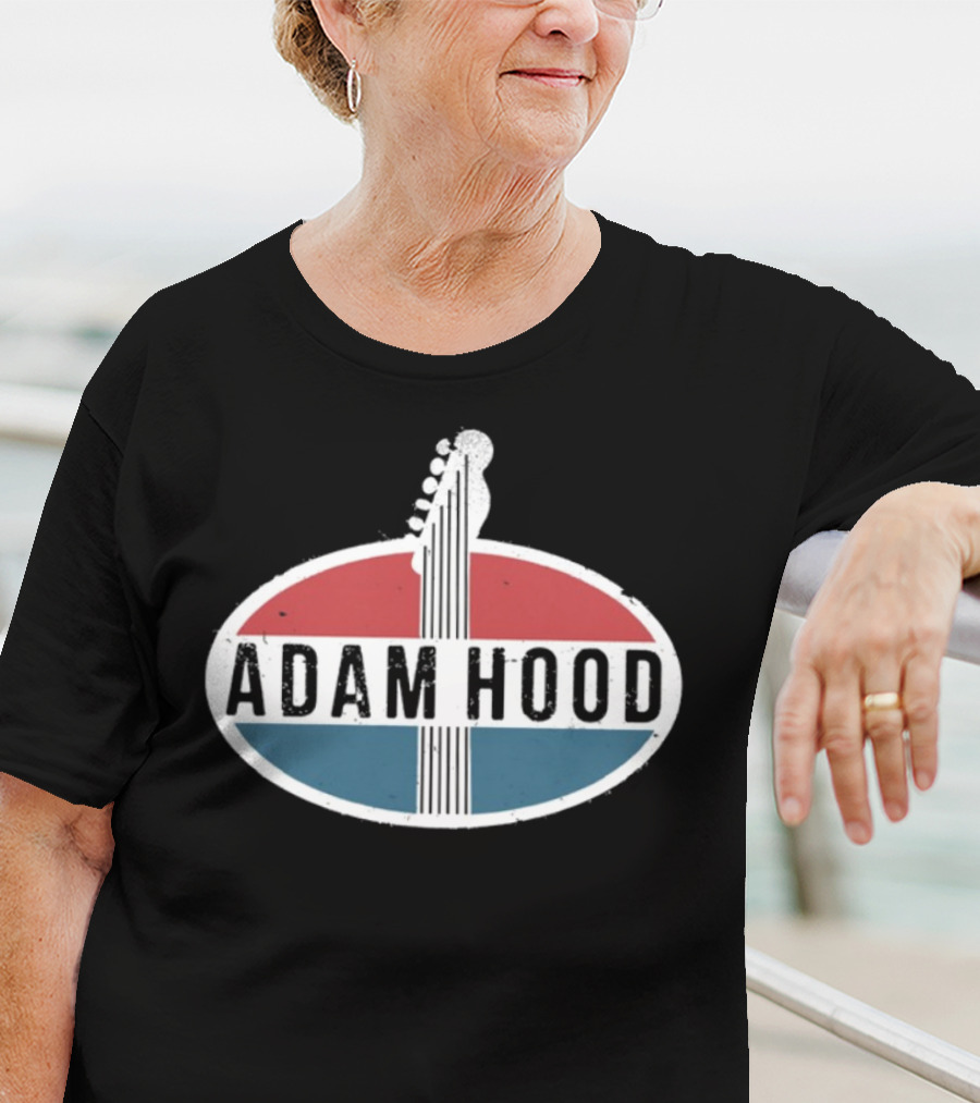 Adam Hood Vintage Guitar Headstock Oval Sign T-Shirt