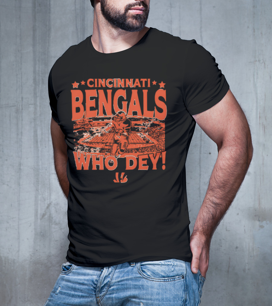 Cincinnati Bengals Who Dey Gameday Football Fan Gear T-Shirt