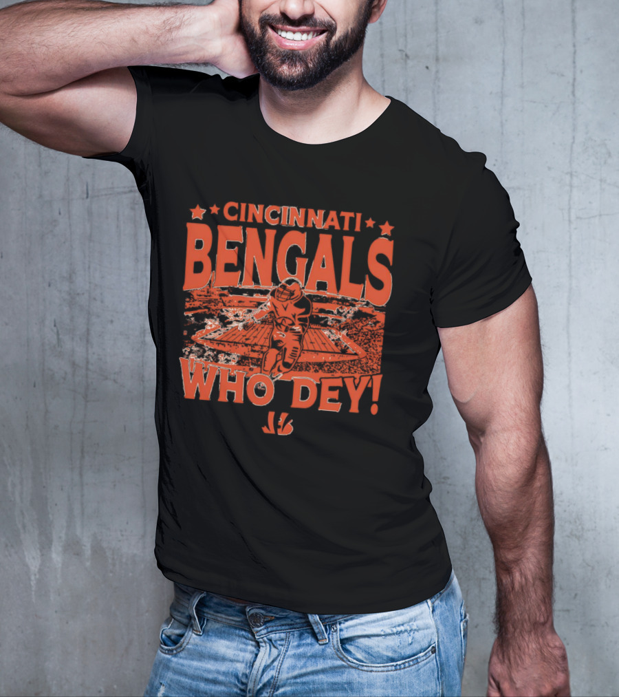 Cincinnati Bengals Who Dey Gameday Football Fan Gear T-Shirt
