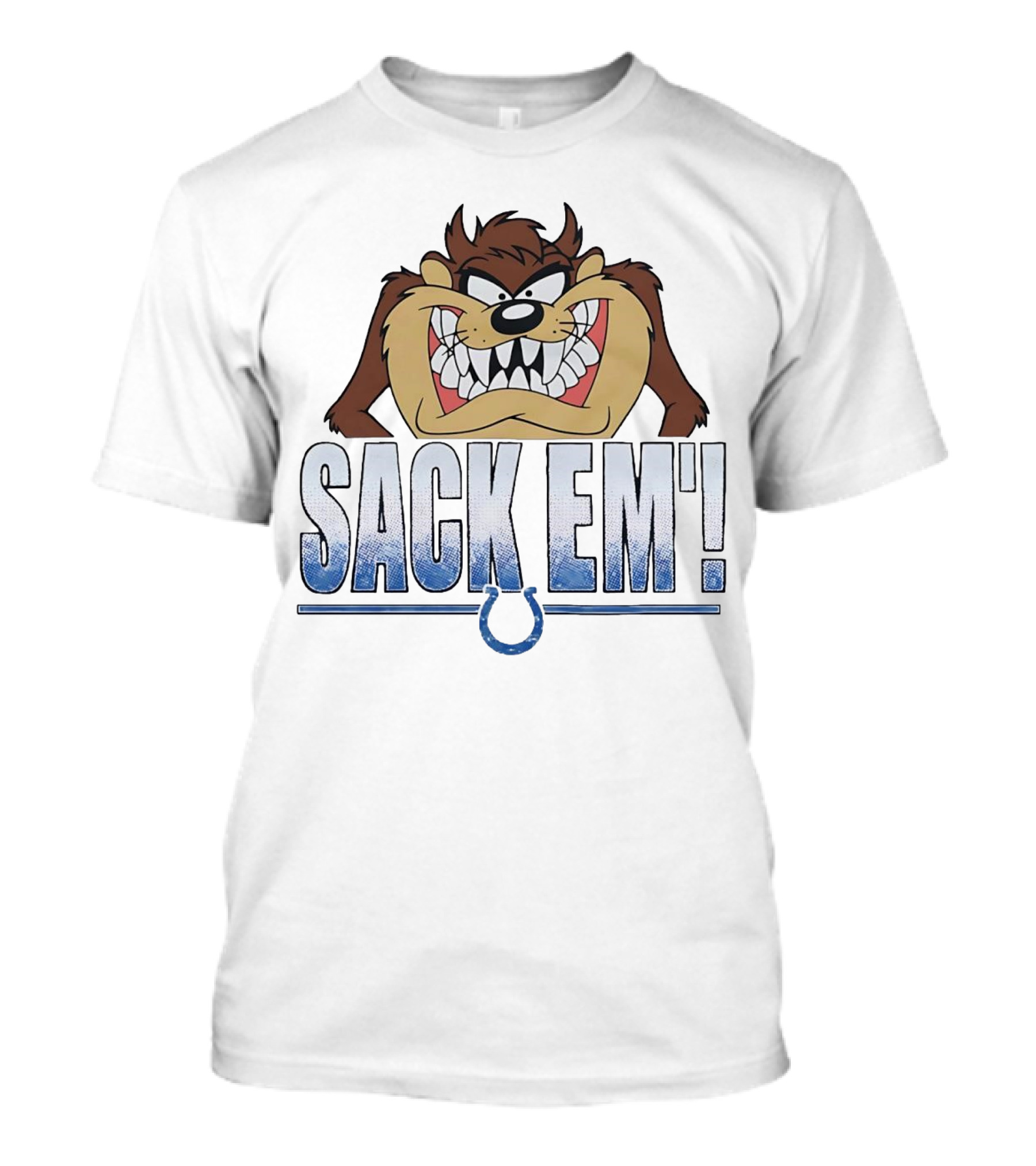 Looney Tunes Taz Sack Em Indianapolis Colts Football Fan Gear T-Shirt