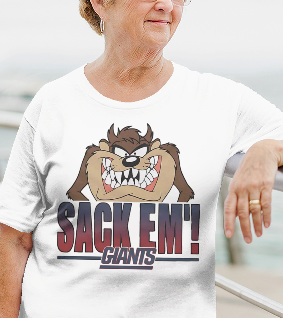 Sack Em Taz Looney Tunes Giants T-Shirt