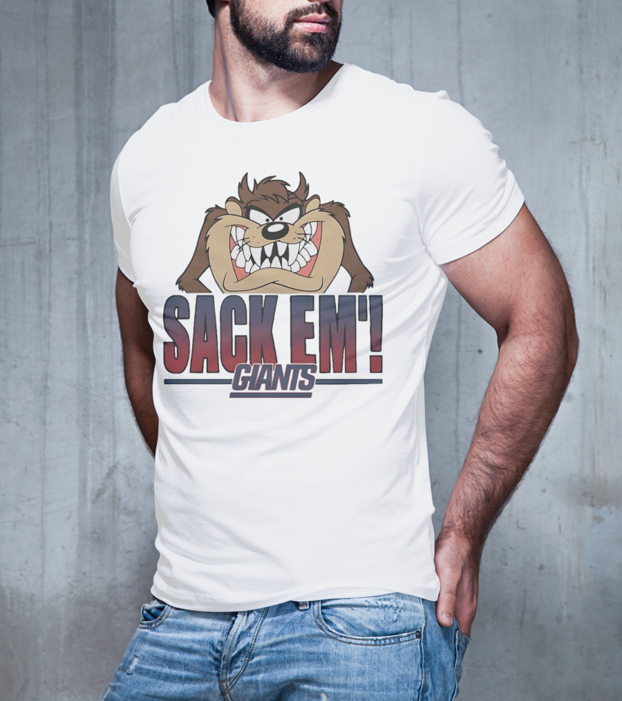Sack Em Taz Looney Tunes Giants T-Shirt