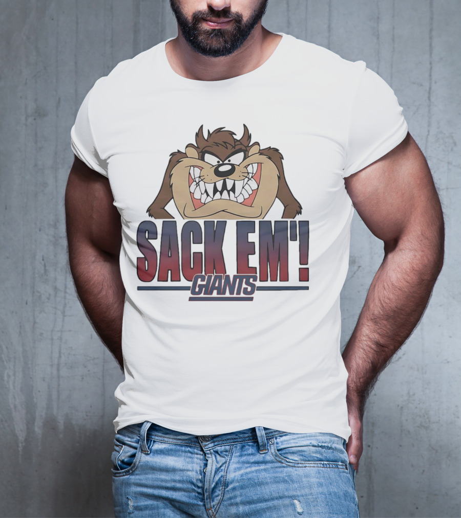 Sack Em Taz Looney Tunes Giants T-Shirt