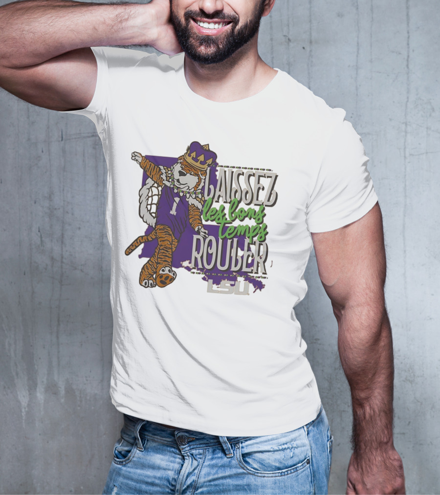 LSU Tigers Laissez Les Bons Temps Rouler Mardi Gras T-Shirt