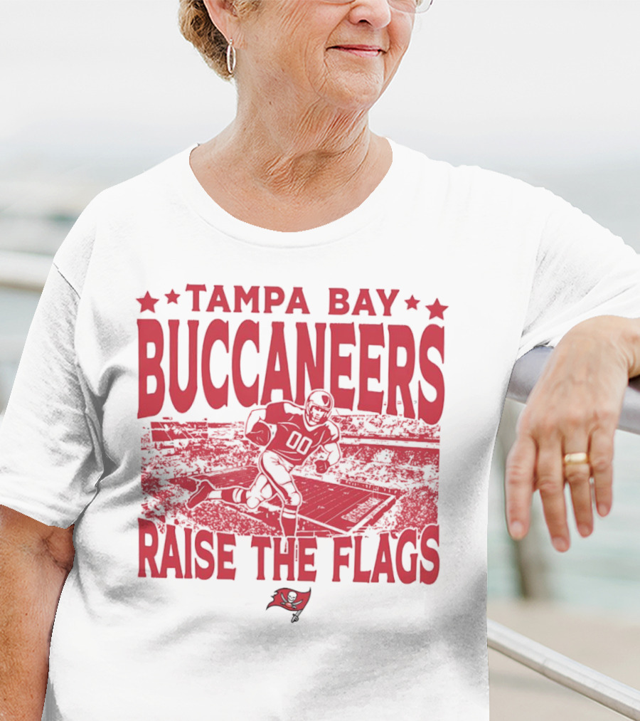 Tampa Bay Buccaneers Raise The Flags Gameday Football Stadium Red T-Shirt