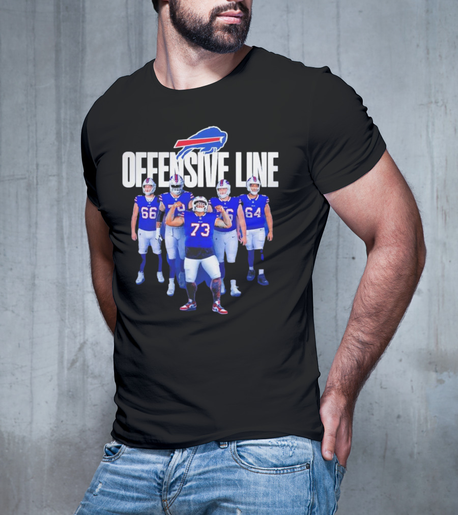Buffalo Bills Offensive Line Love For The Big Team Spirit T-Shirt