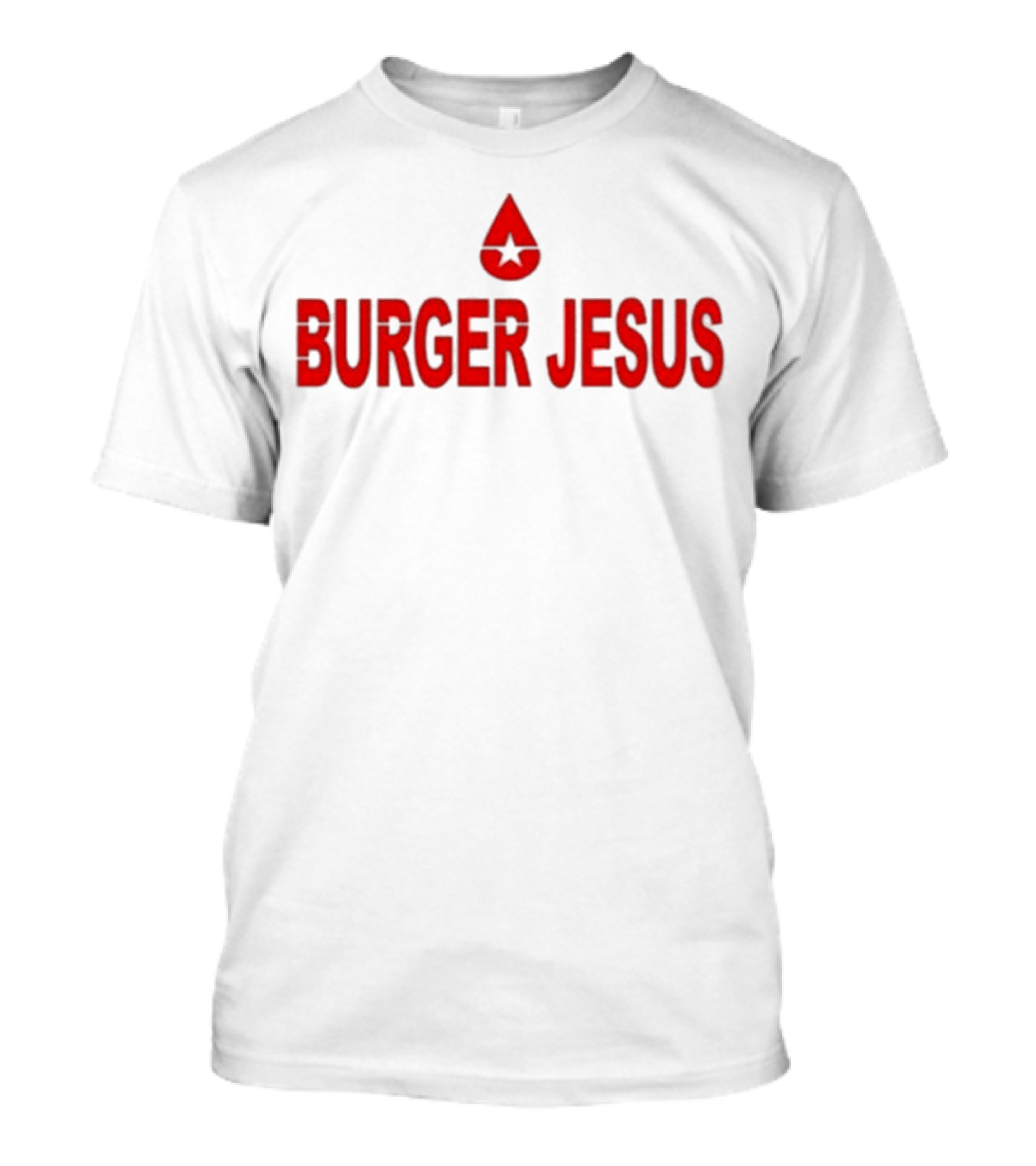 Burger Jesus Star Symbol T-Shirt