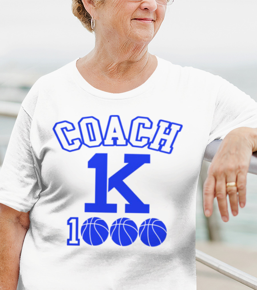 Coach K 1000 Wins Basketball Achievement T-Shirt