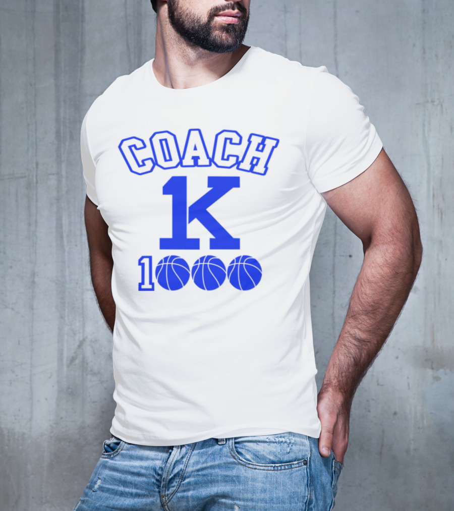 Coach K 1000 Wins Basketball Achievement T-Shirt
