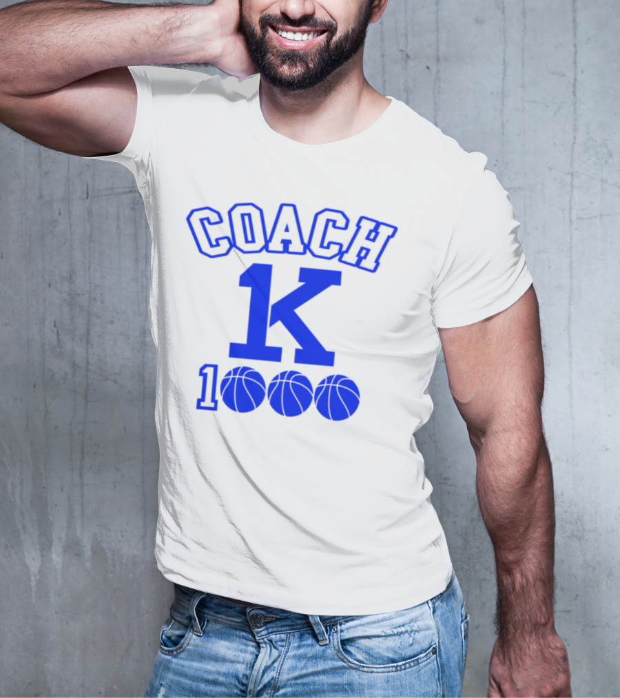 Coach K 1000 Wins Basketball Achievement T-Shirt