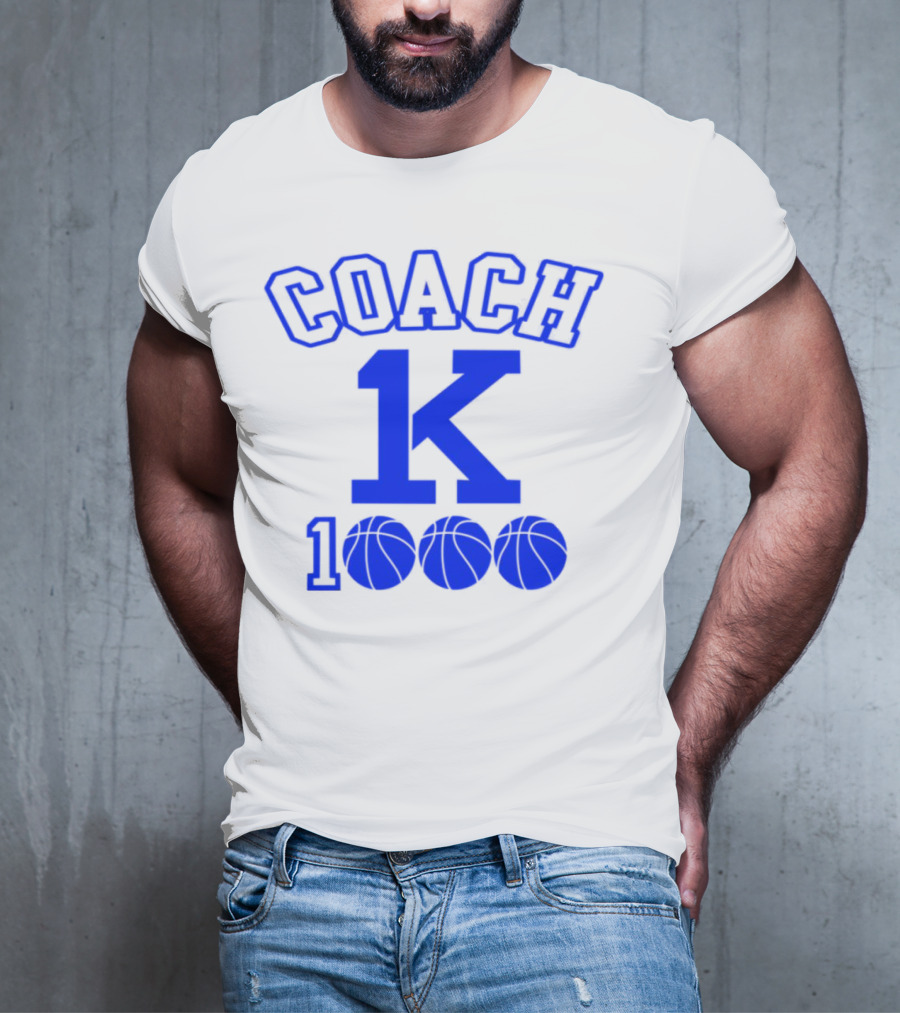 Coach K 1000 Wins Basketball Achievement T-Shirt