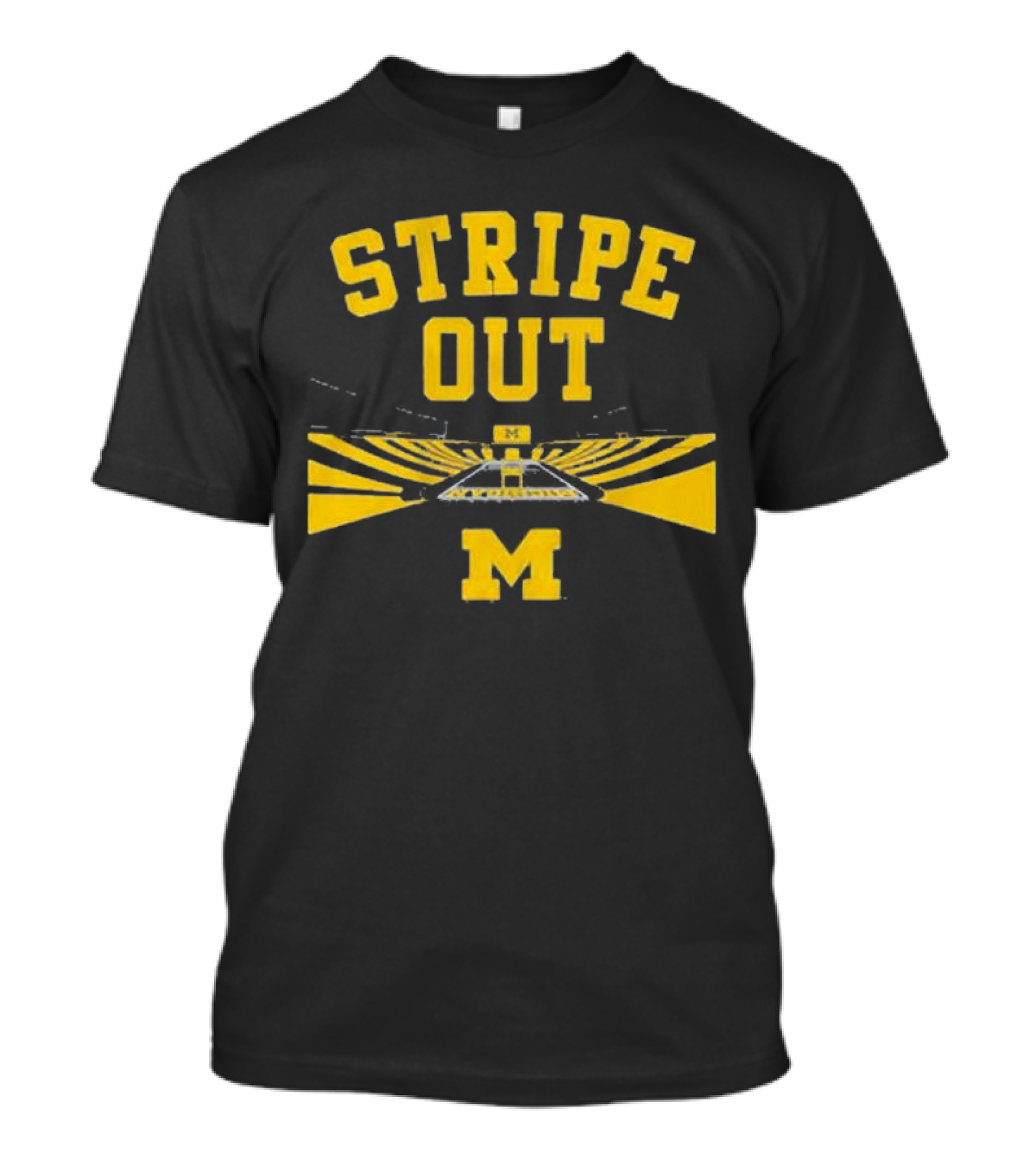 Stripe Out Big House Michigan Wolverines T-Shirt