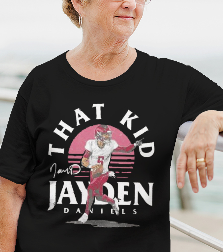 That Kid Jayden Daniels Signature Washington Commanders Football Player T-Shirt