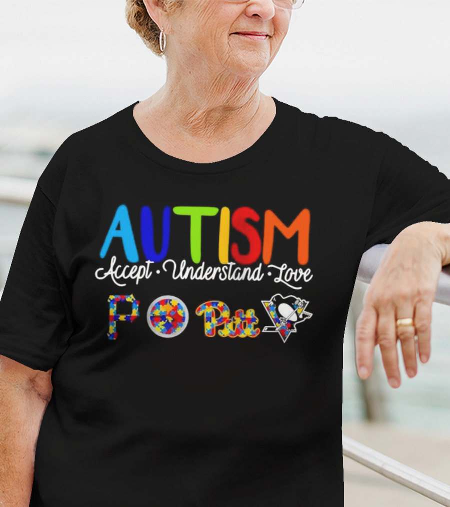 AUTISM Accept Understand Love Pittsburgh PO Pirates Sports T-Shirt
