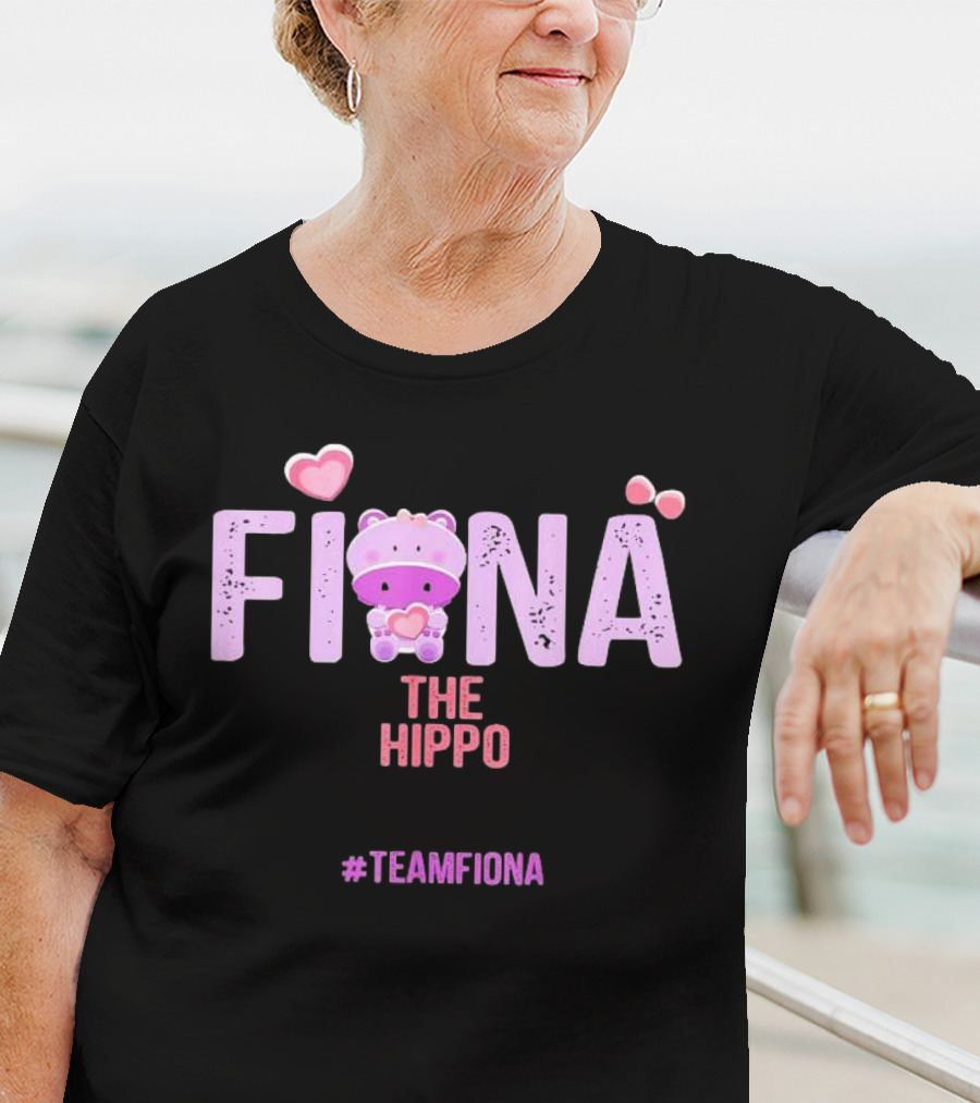 Fiona The Hippo Heart Pink #TeamFiona T-Shirt