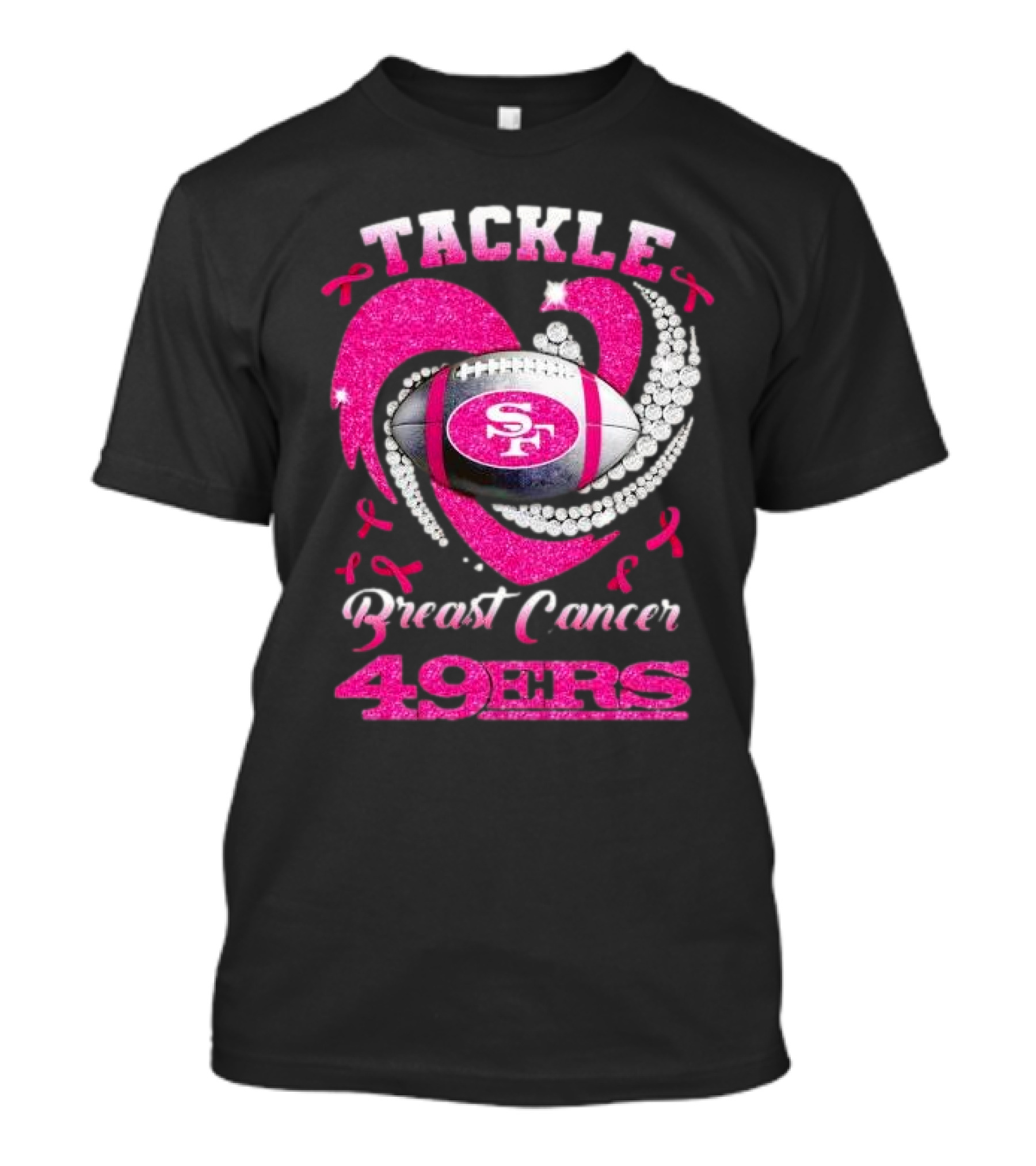 Tackle Breast Cancer San Francisco 49ers Football Pink Awareness 49ers T-Shirt