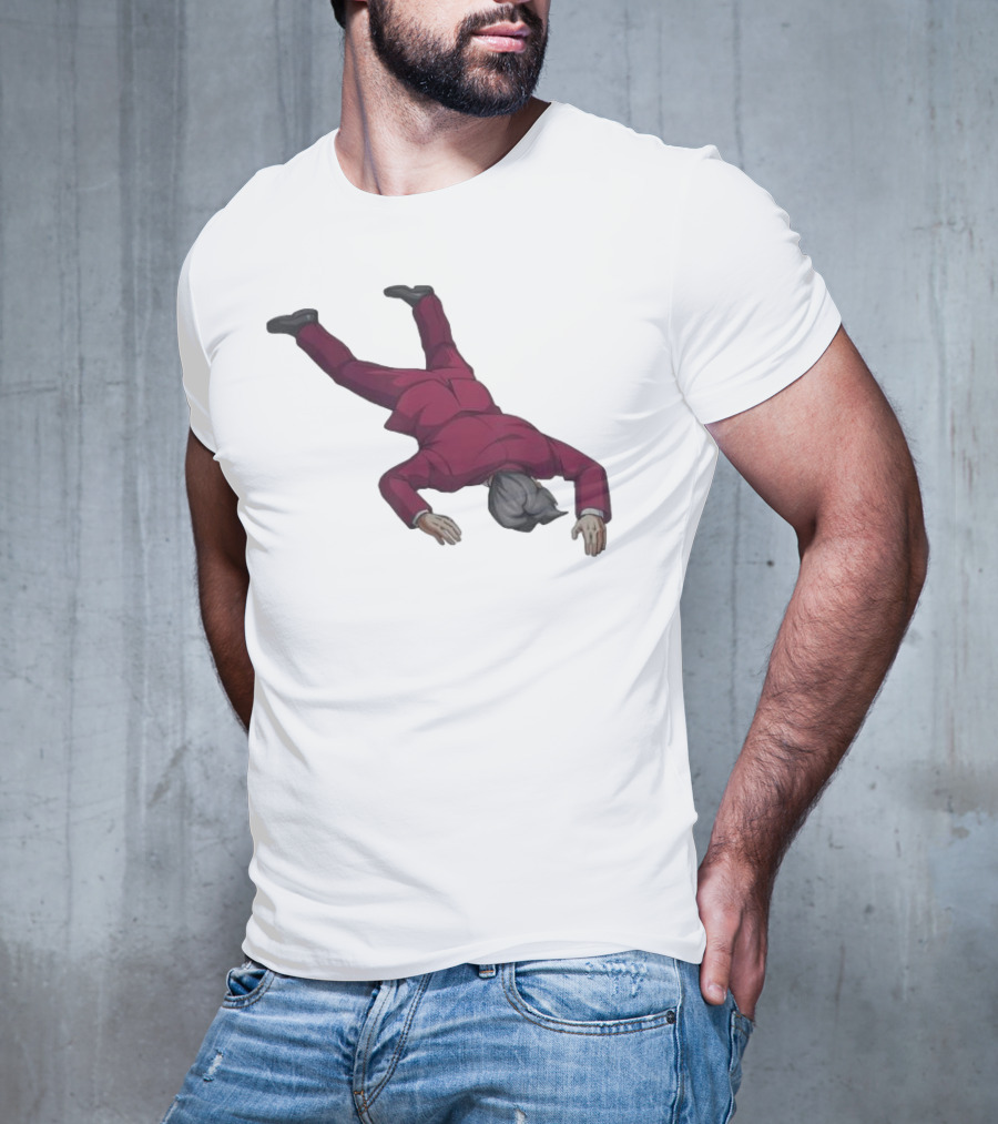 Ace Attorney Investigations Collection Miles Edgeworth Faceplant Pose T-Shirt