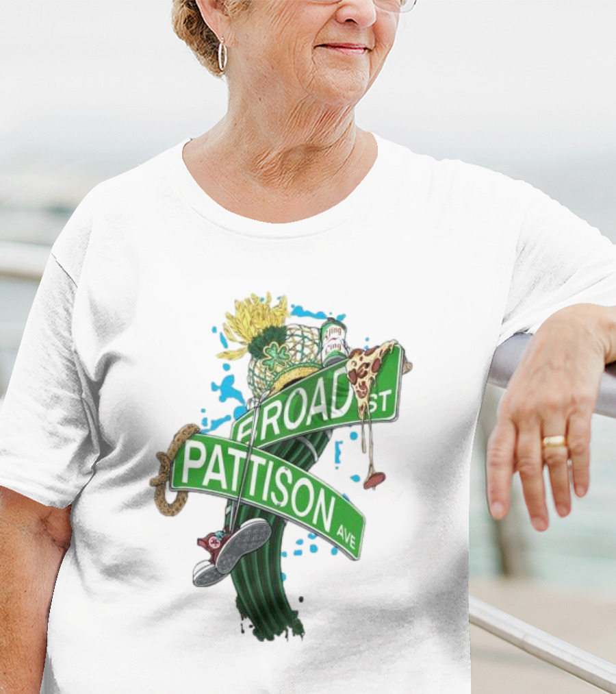 Broad And Pattison Ave Philly Sports With Icons Of Philadelphia Sports And Culture T-Shirt