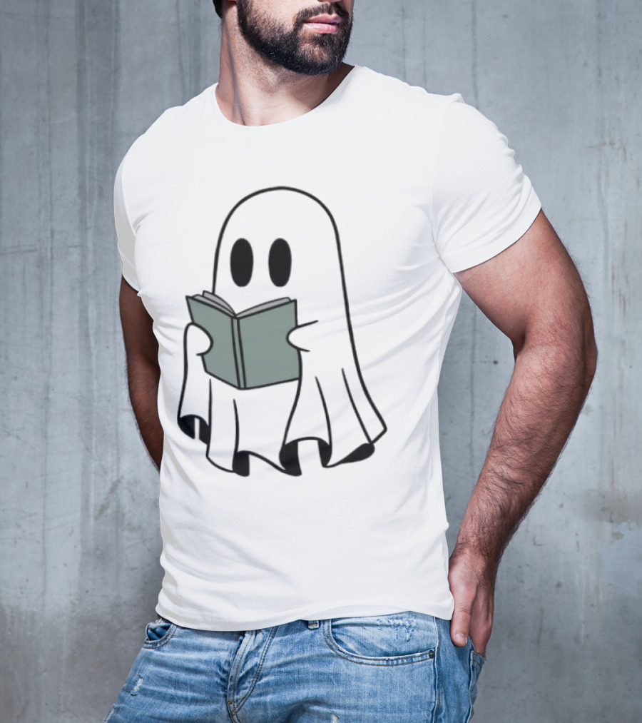 Fantôme Ghost Reading Book T-Shirt