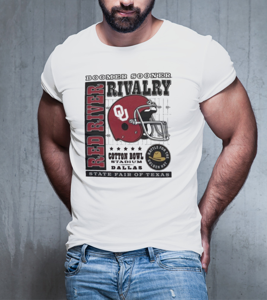 Boomer Sooner Red River Rivalry Cotton Bowl State Fair Of Texas Battle For The Golden Hat T-Shirt