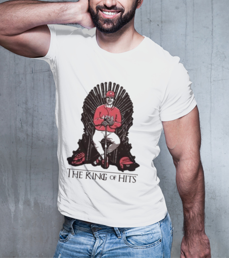 Pete Rose 4256 The King Of Hits Game Of Thrones Chair MLB Baseball T-Shirt