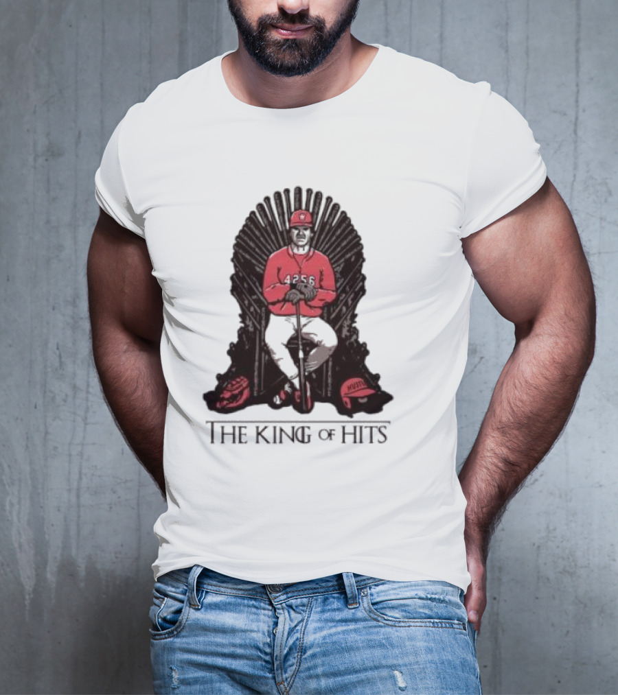 Pete Rose 4256 The King Of Hits Game Of Thrones Chair MLB Baseball T-Shirt