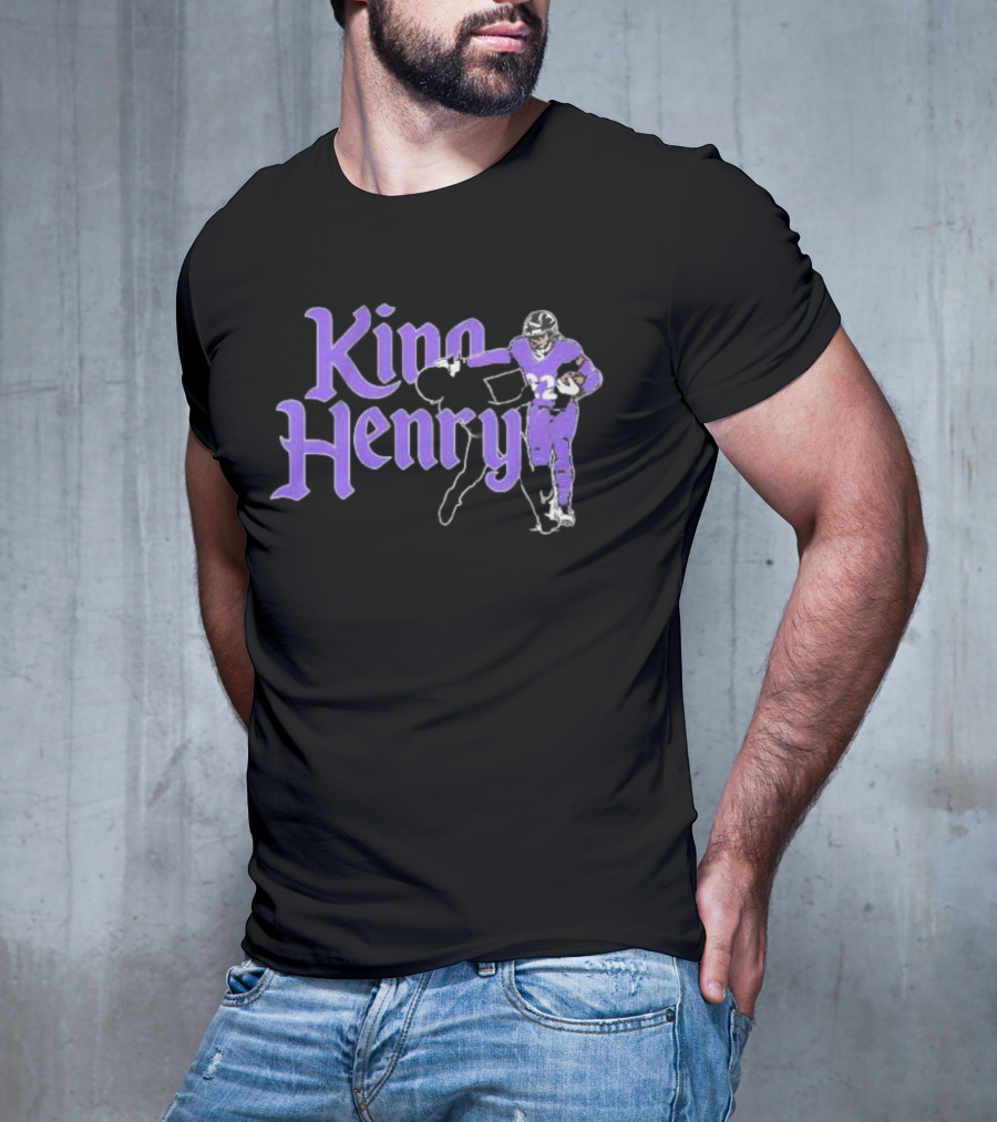 King Henry Derrick Henry Baltimore Ravens Player Number 22 T-Shirt