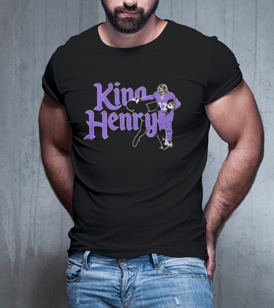 King Henry Derrick Henry Baltimore Ravens Player Number 22 T-Shirt