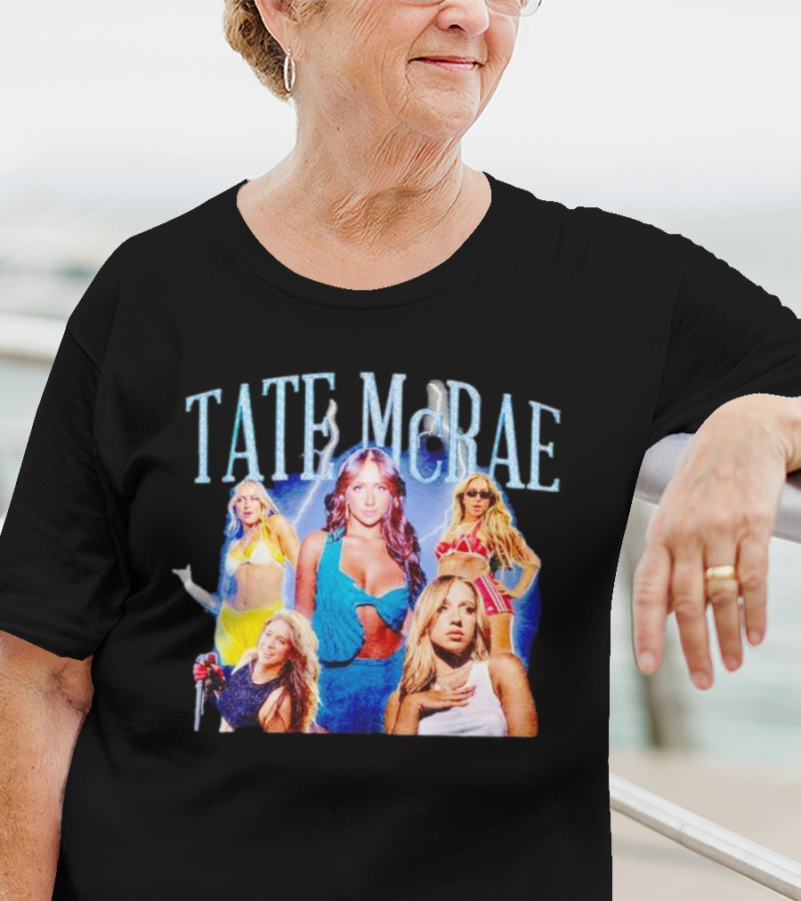 Tate McRae Vintage Retro Multi-Image Collage T-Shirt