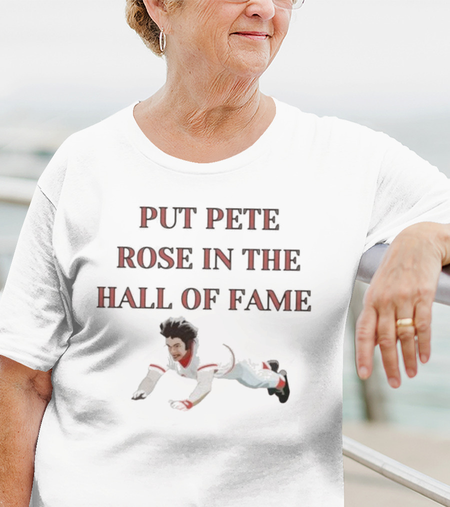 Put Pete Rose In The Hall Of Fame Sliding Baseball Player T-Shirt