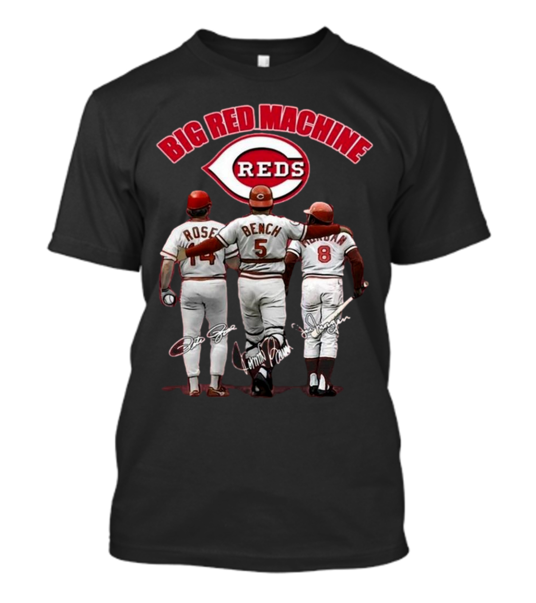 Cincinnati Reds Big Red Machine Pete Rose Johnny Bench Joe Morgan T-Shirt