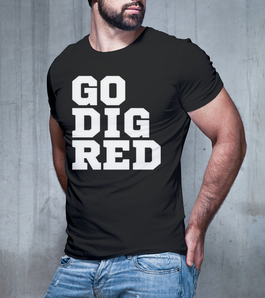 Go Dig Red Volleyball Nebraska Huskers Fan Spirit T-Shirt