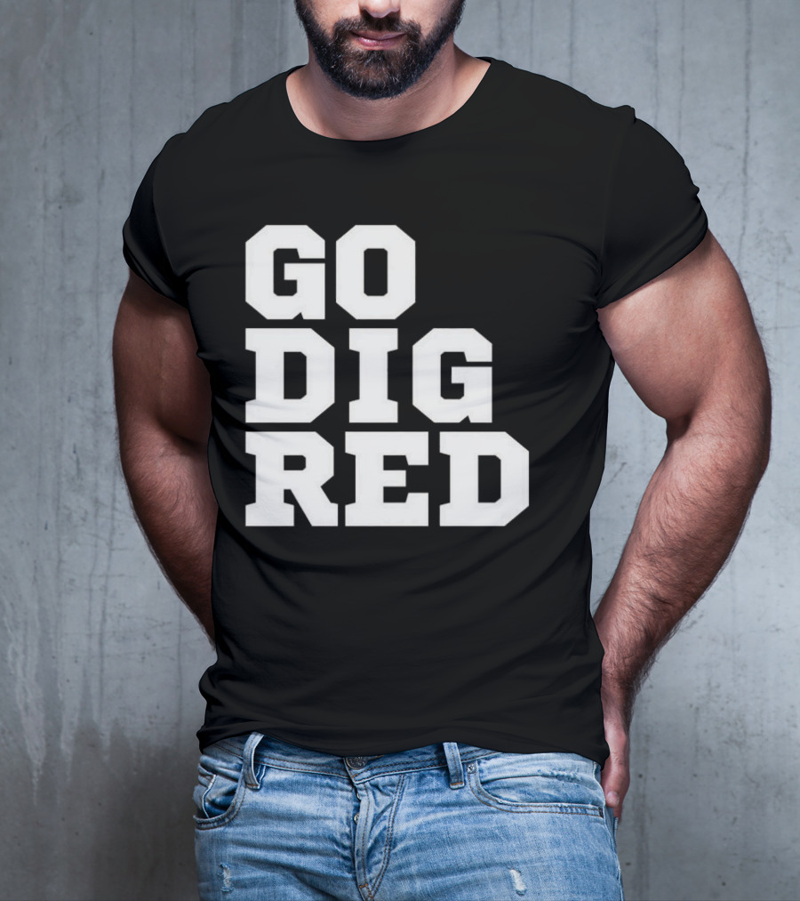 Go Dig Red Volleyball Nebraska Huskers Fan Spirit T-Shirt