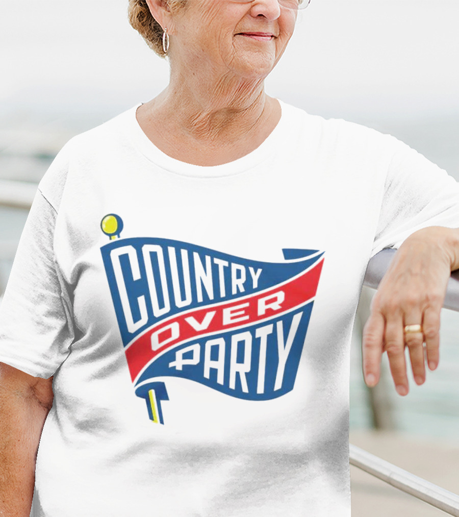 COUNTRY OVER PARTY Flag T-Shirt