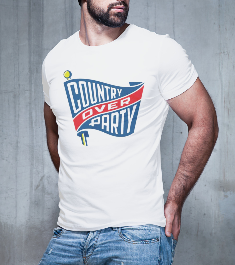 COUNTRY OVER PARTY Flag T-Shirt