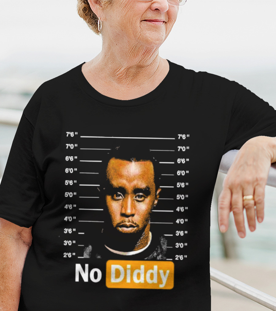 No Diddy Sean P Diddy Combs Mugshot Height Lines T-Shirt