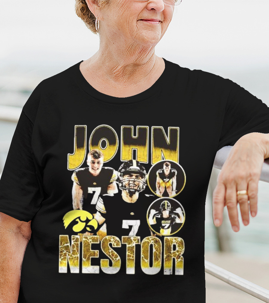 John Nestor Number 7 Iowa Hawkeyes T-Shirt