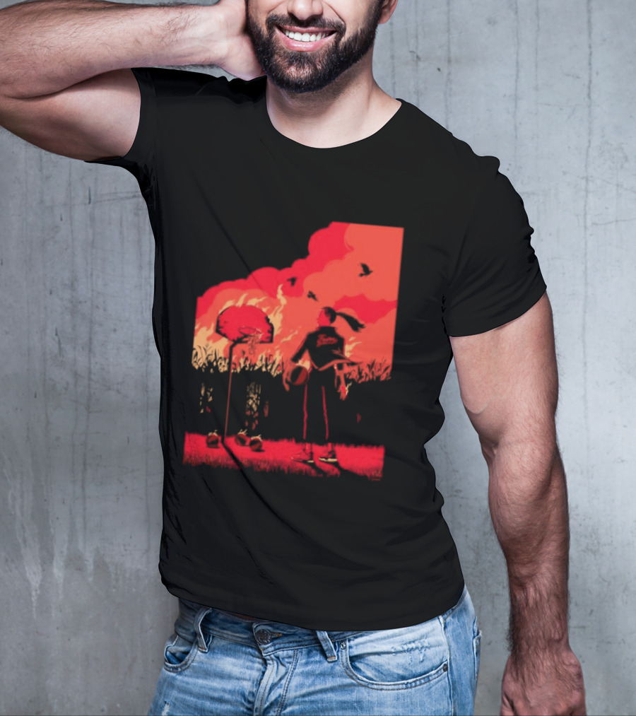 ROTY Caitlin Clark Indiana Fever Cartoon Basketball Scene T-Shirt