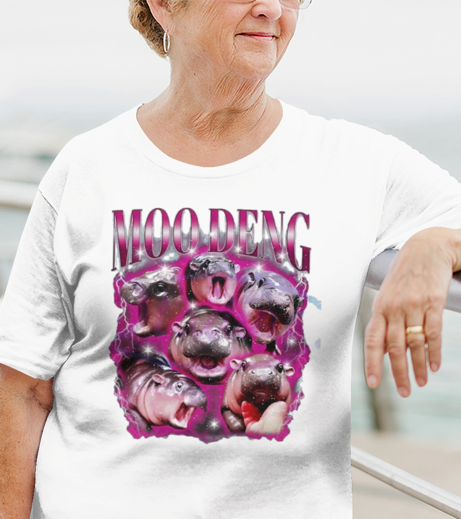 Moo Deng Hippo Humor Sublimation T-Shirt