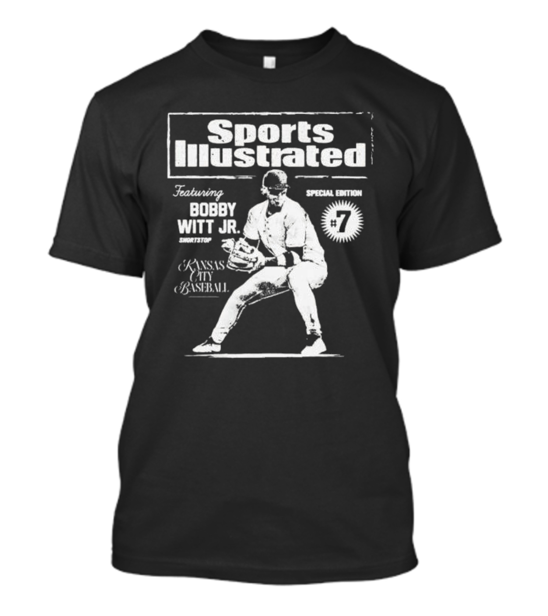 Sports Illustrated Featuring Bobby Witt Jr. Kansas City Baseball Special Edition Shortstop #7 T-Shirt
