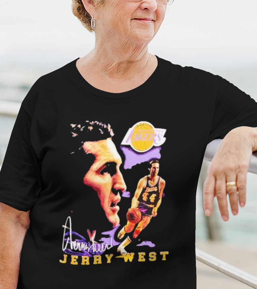 Los Angeles Lakers Vintage Jerry West Forever Signature Lakers T-Shirt