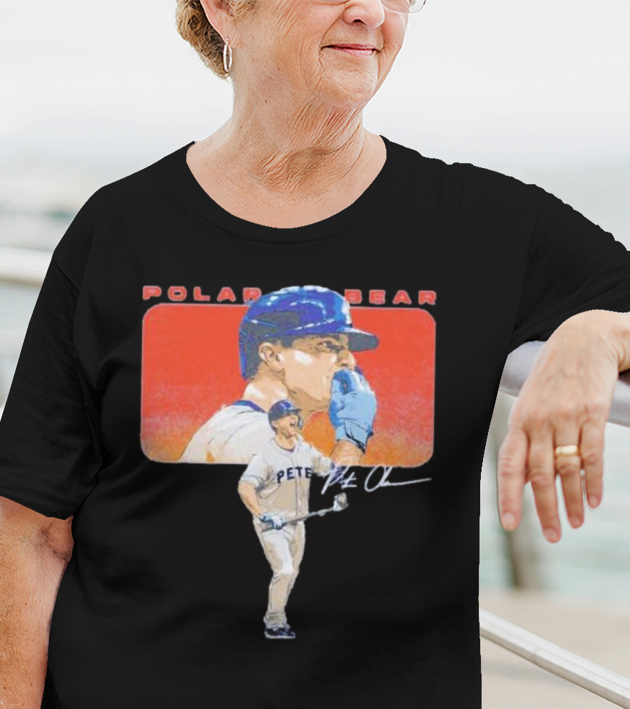 Polar Bear Pete Alonso Chef Kiss New York Mets Signature T-Shirt