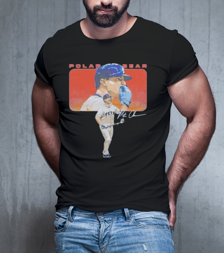 Polar Bear Pete Alonso Chef Kiss New York Mets Signature T-Shirt