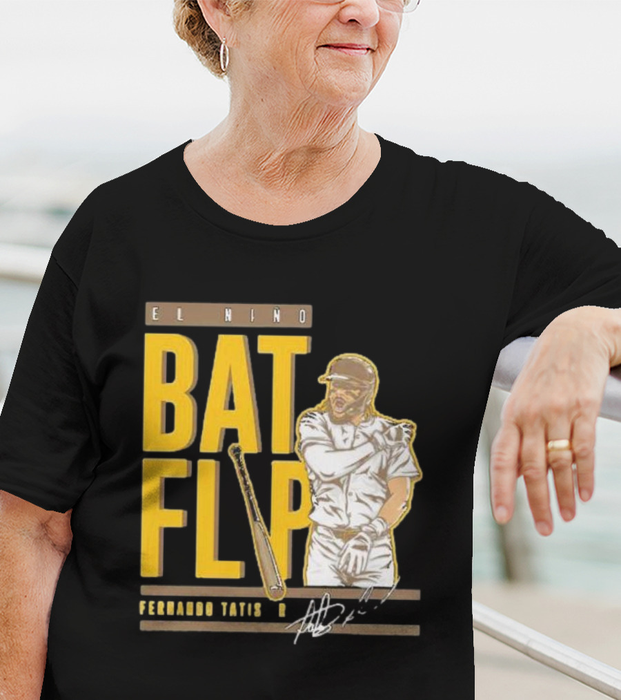 El Nino Bat Flip Fernando Tatis Jr. Signature San Diego Padres T-Shirt