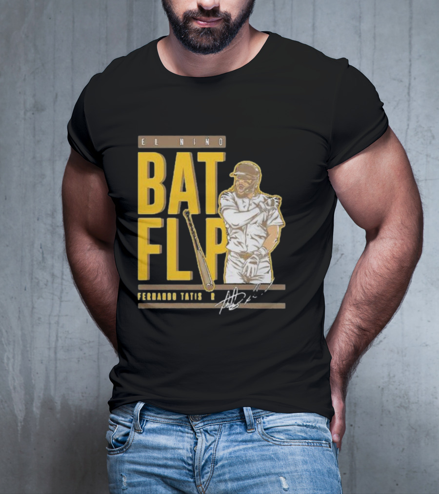El Nino Bat Flip Fernando Tatis Jr. Signature San Diego Padres T-Shirt