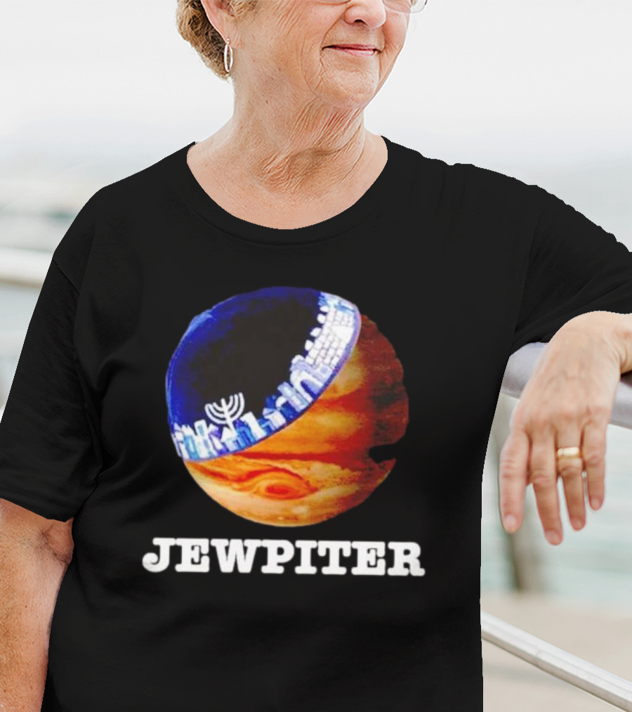 Jewpiter Menorah City Planet Jupiter T-Shirt