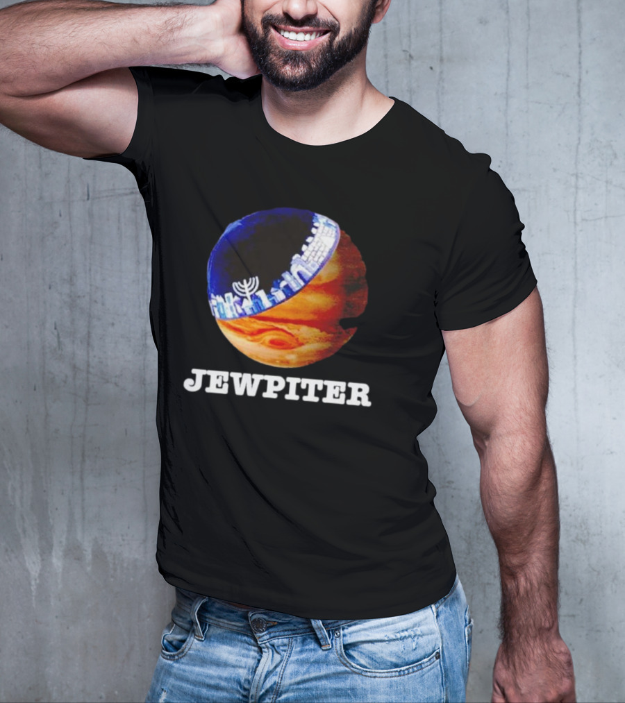 Jewpiter Menorah City Planet Jupiter T-Shirt