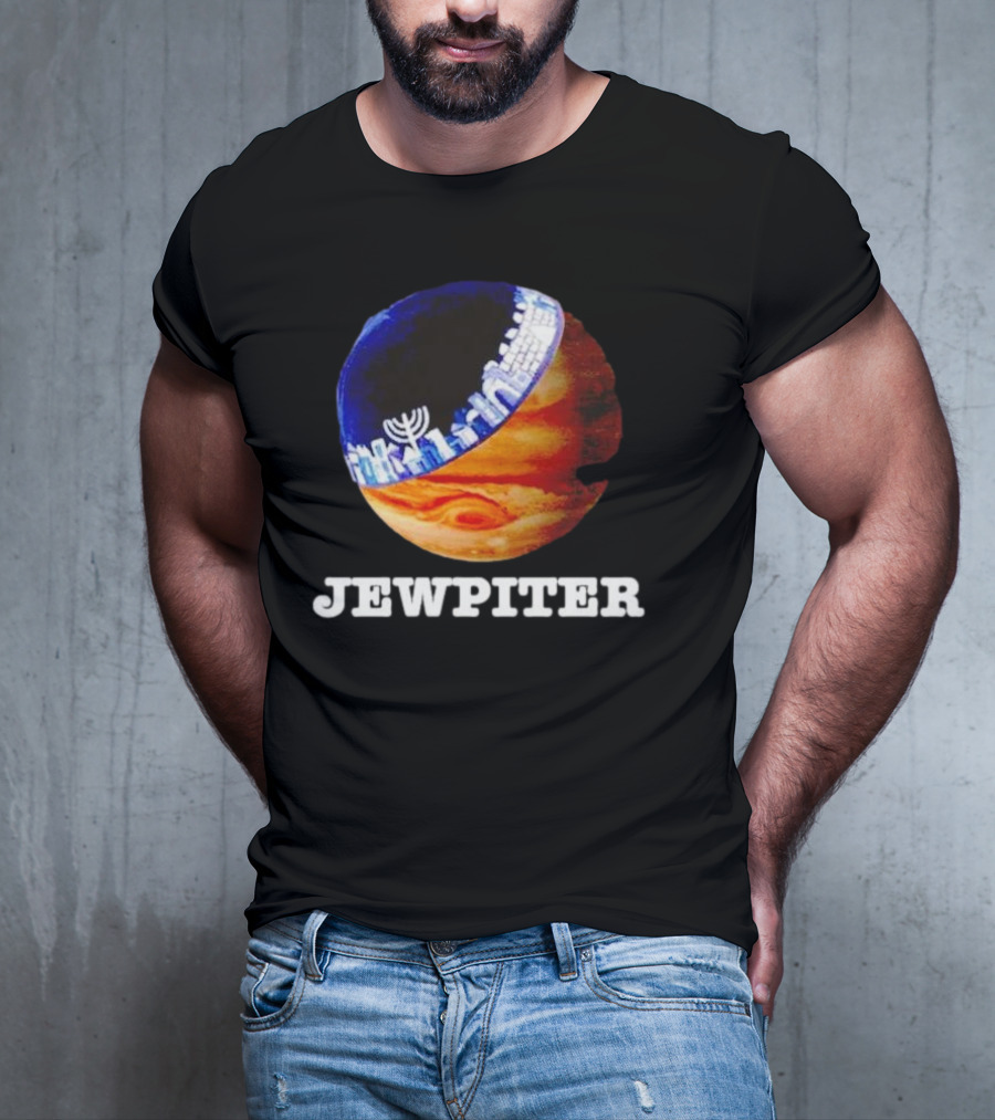 Jewpiter Menorah City Planet Jupiter T-Shirt