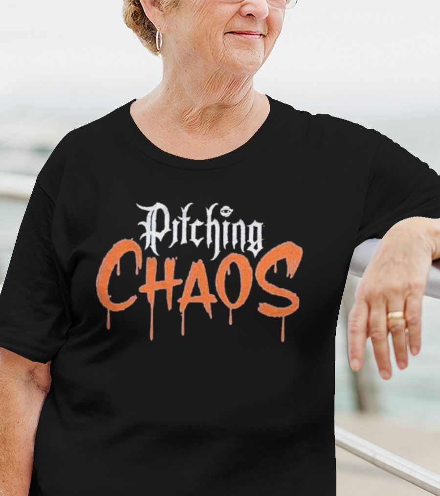 Pitching Chaos Detroit Tigers Baseball T-Shirt
